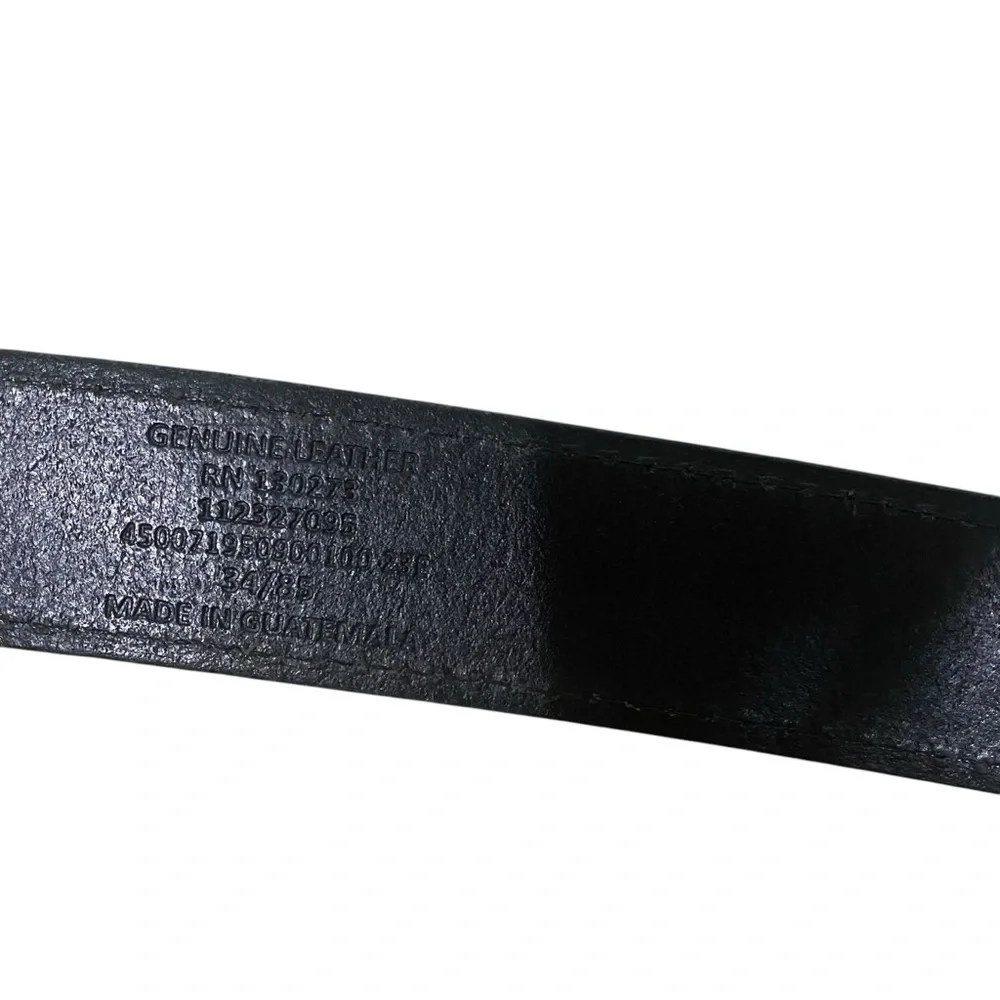 Wrangler Black Leather Belt Sz 34